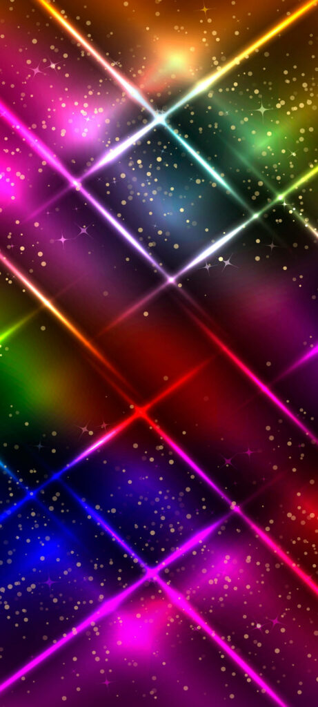 Ethereal Celestial Sparkle: A Mesmerizing Galaxy Phone Wallpaper with Abstract Luminescent Trails and Stellar Splendor
