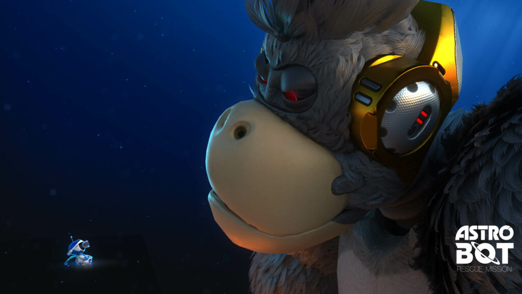 Astro Bot Rescue Mission Wallpaper: Cosmic Creature Close-Up