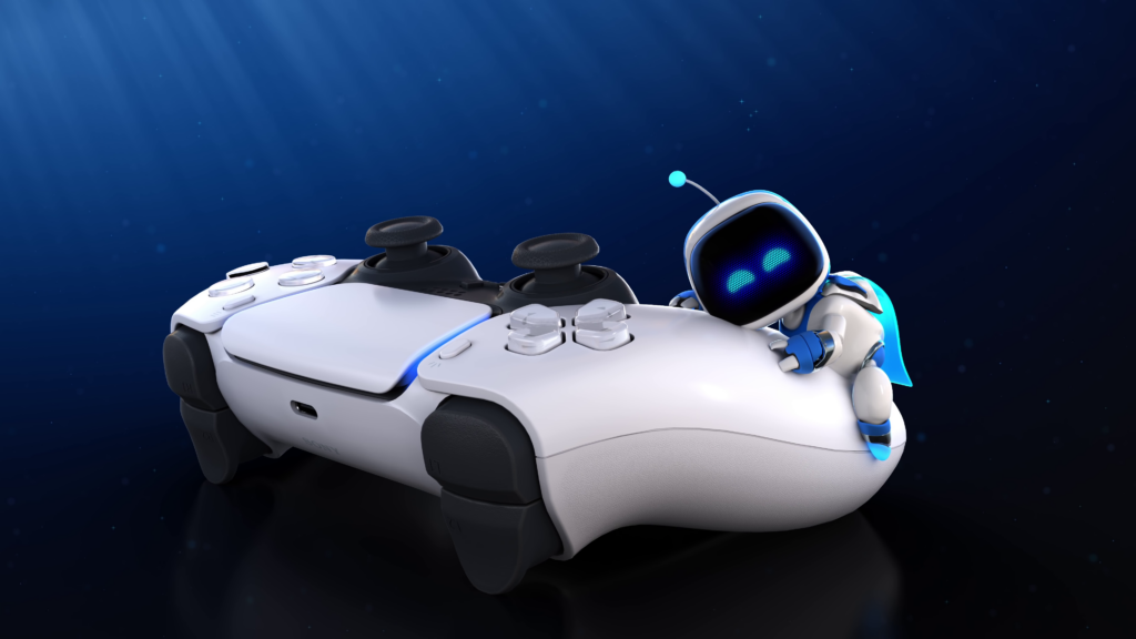 Astro Bot on PS5 Controller: Charming Wallpaper for Gamers