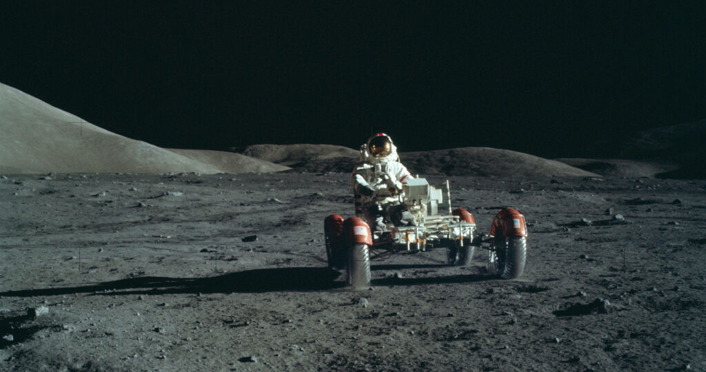 Apollo's Mesmerizing Moonwalk: NASA Wallpaper Captures Astronaut's Epic Journey