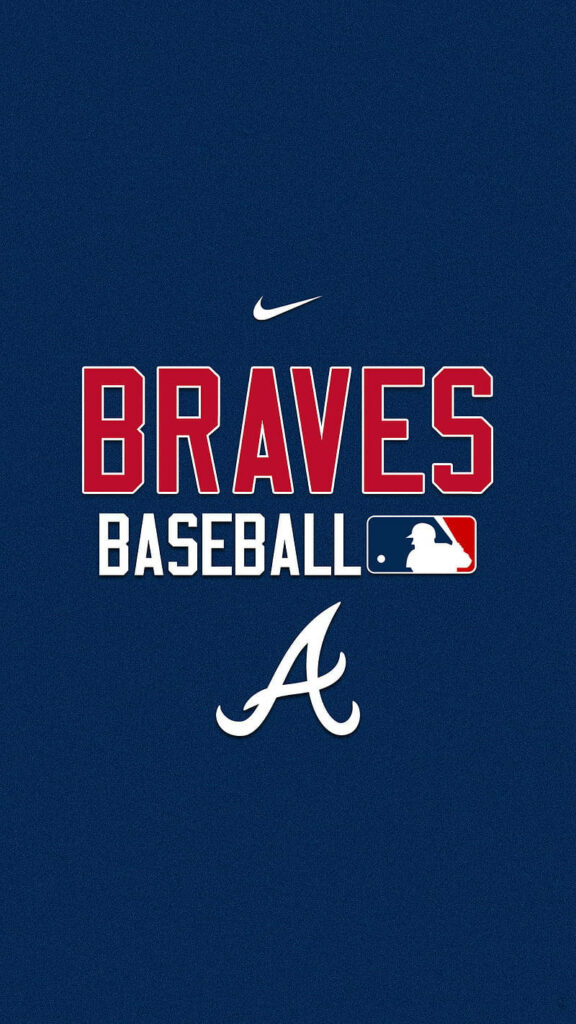 Atlanta Braves wallpaper with bold logo and signature colors for baseball fan iPhone background