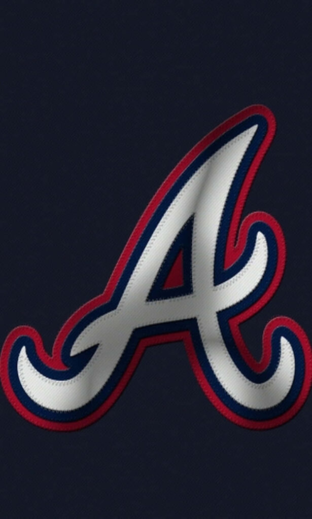 Atlanta Braves iPhone wallpaper with iconic script A logo on dark background for team spirit