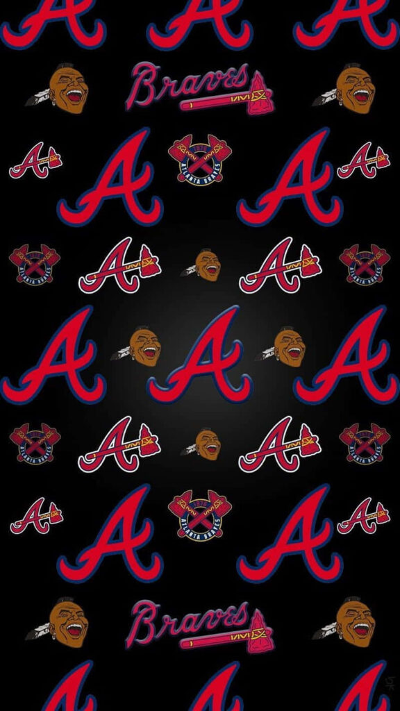 Atlanta Braves wallpaper with vibrant team logos and mascots for dedicated fans background