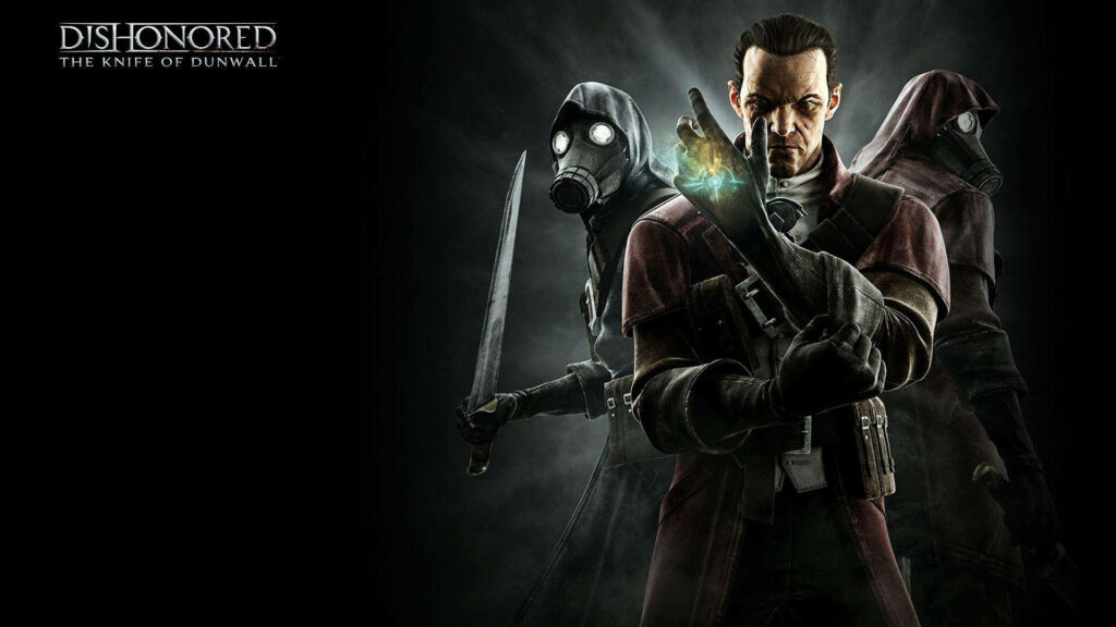 Tense Dishonored Wallpaper: Daud & Assassins in Dark Atmosphere