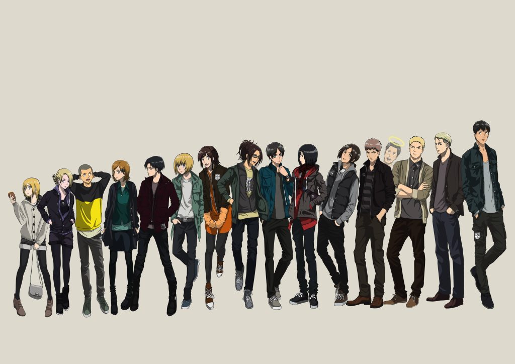 Attack On Titan 104th Training Corps in modern streetwear digital art 4k wallpaper background