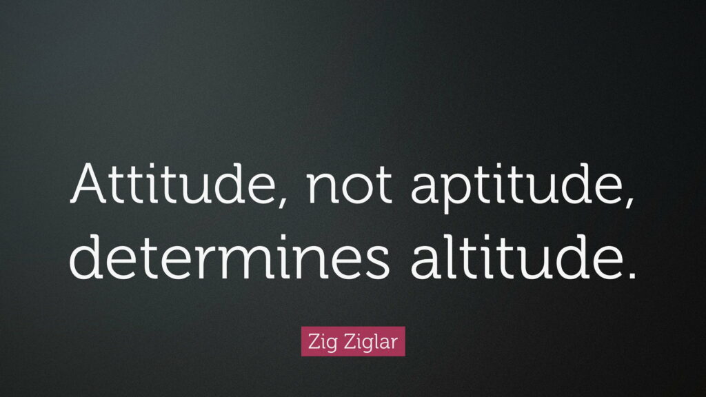 Minimalist motivational wallpaper with Zig Ziglar quote on dark textured background and pink-red accent