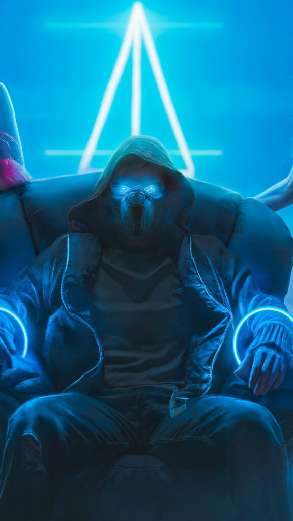 Mysterious Rebel: HD Wallpaper featuring a Masked Bad Boy with Attitude