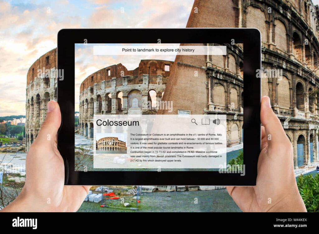 Augmented Reality Colosseum Wallpaper: Interactive Tablet Experience