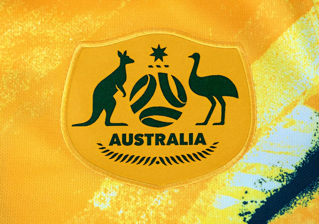 Australia National Football Team Logo Wallpaper - Kangaroo & Emu Design