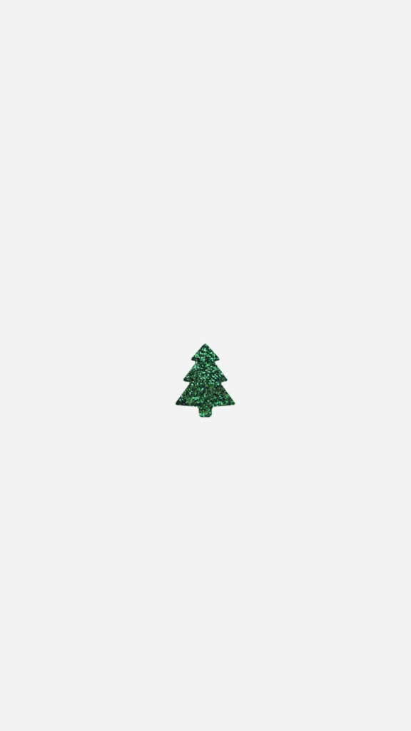 Minimalist Magic: Celebrating an Australian Christmas with a Chic White Background and a Simplistic Christmas Tree Wallpaper