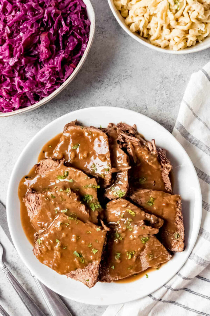 Authentic German Sauerbraten & Spaetzle Wallpaper Background