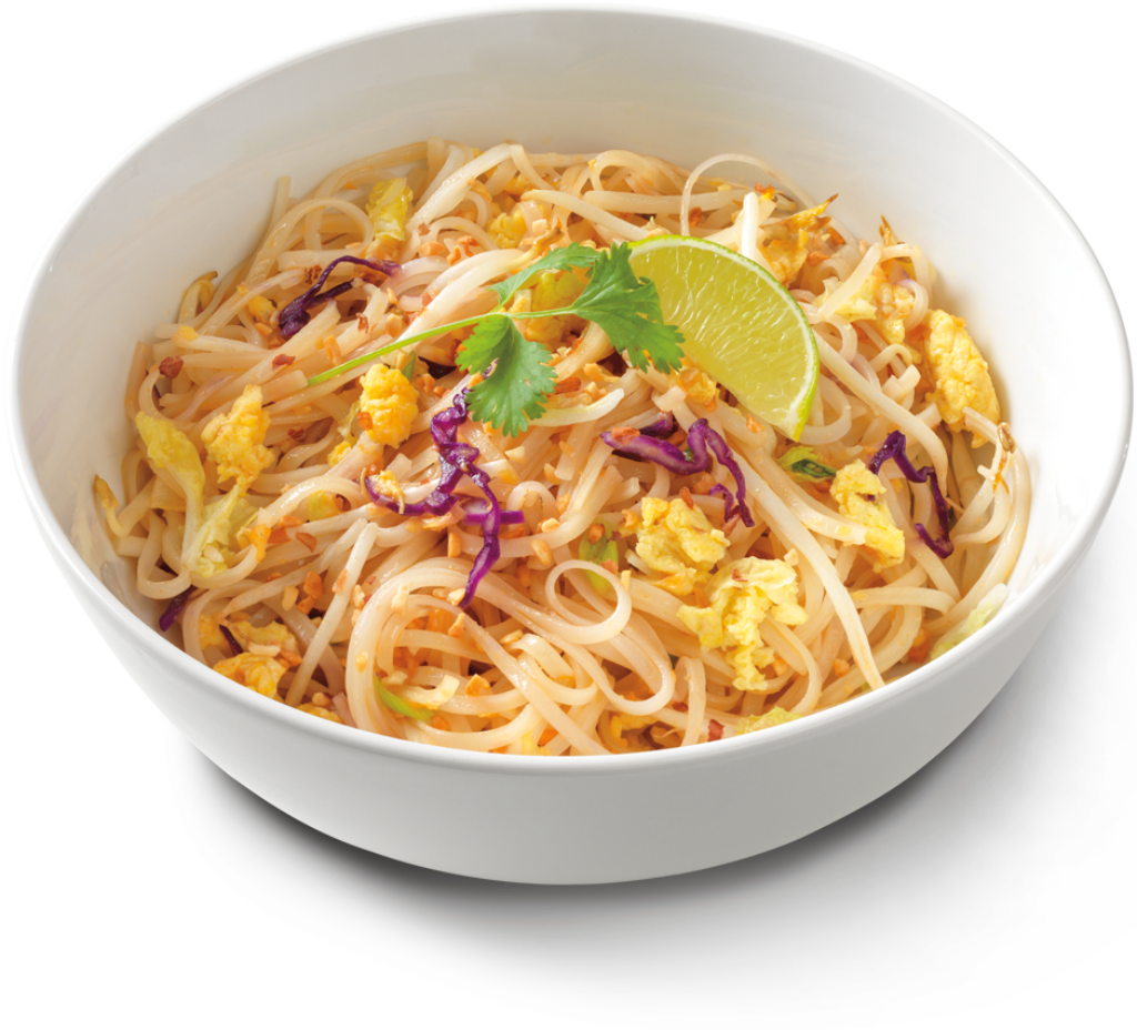 Authentic Pad Thai Wallpaper: Stir-Fried Noodles & Fresh Ingredients