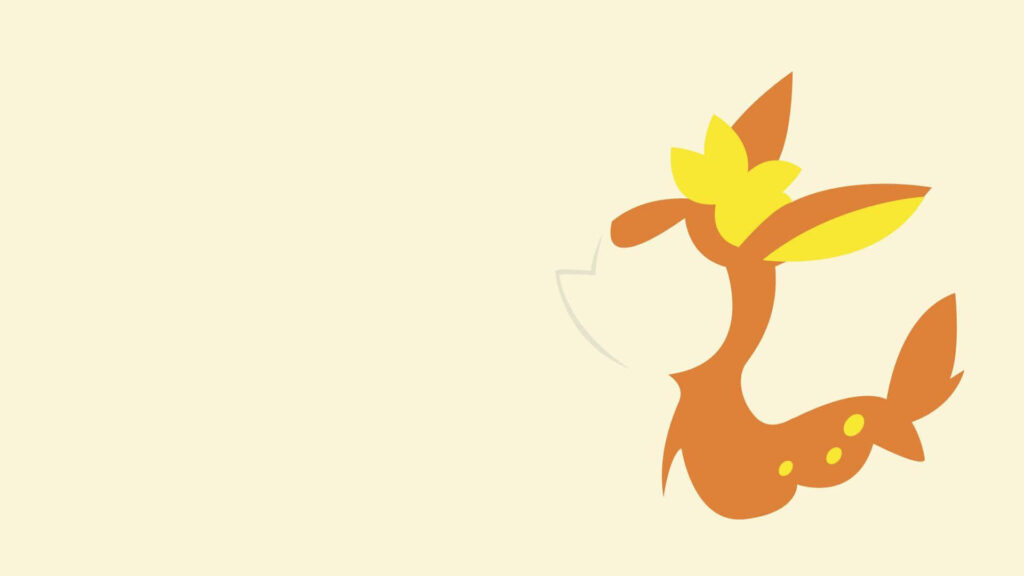Autumn Deerling: Minimalist Abstract Wallpaper in Warm Tones