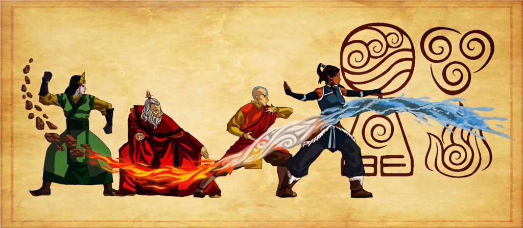 Avatar: The Last Airbender Wallpaper - Elemental Bending Showcase
