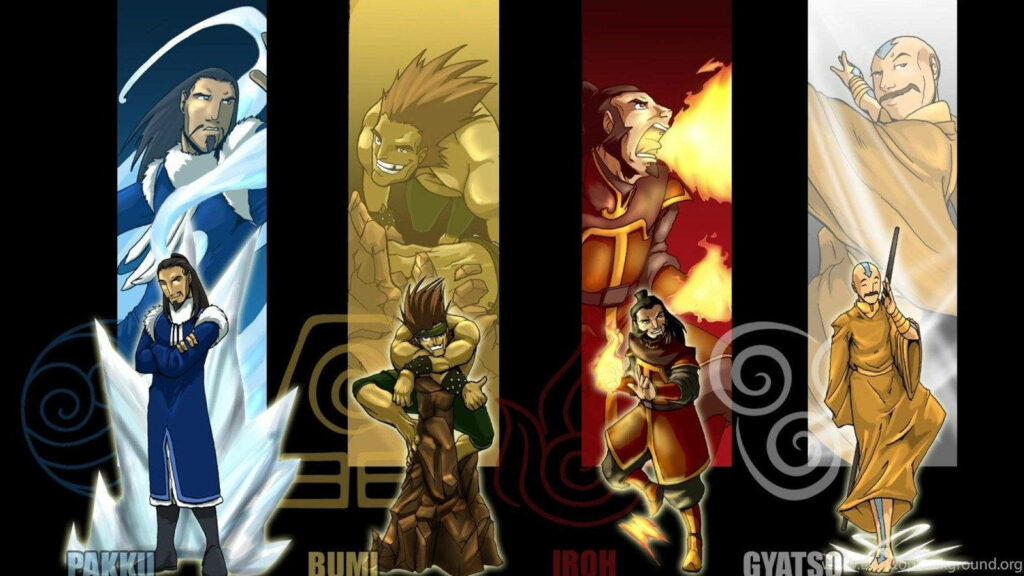 Avatar: The Last Airbender Wallpaper - Mastery of Elements & Unity