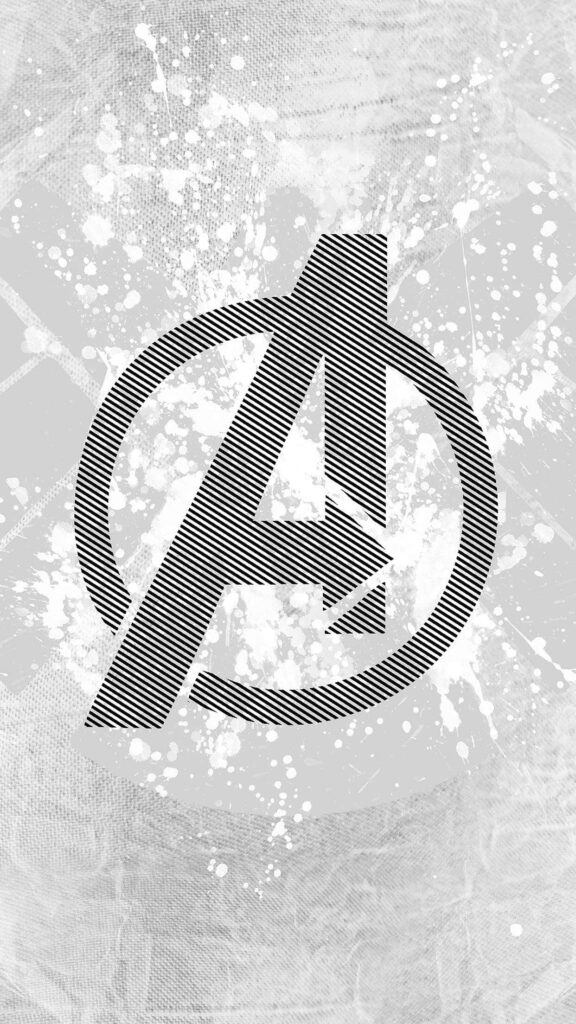 Avengers Logo Wallpaper on Textured White Background