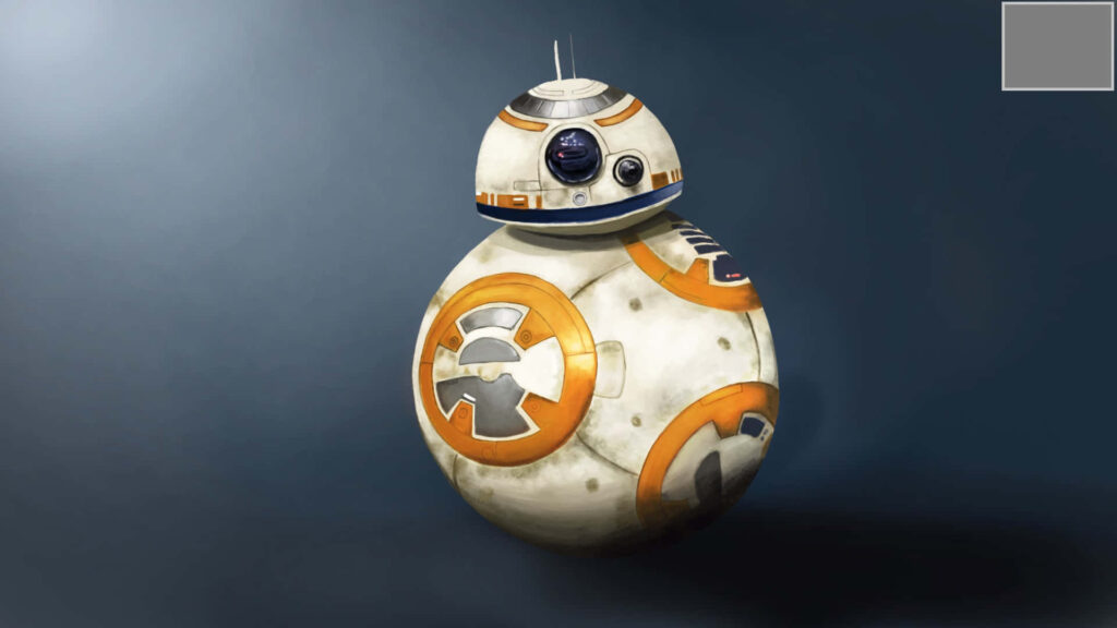 BB-8 Star Wars droid wallpaper with dark background showcasing adventurous galaxy explorer vibe