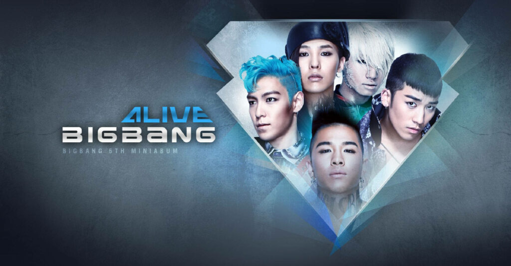 BIGBANG members T.O.P Seungri Daesung G-Dragon Taeyang futuristic Alive 5th Album wallpaper