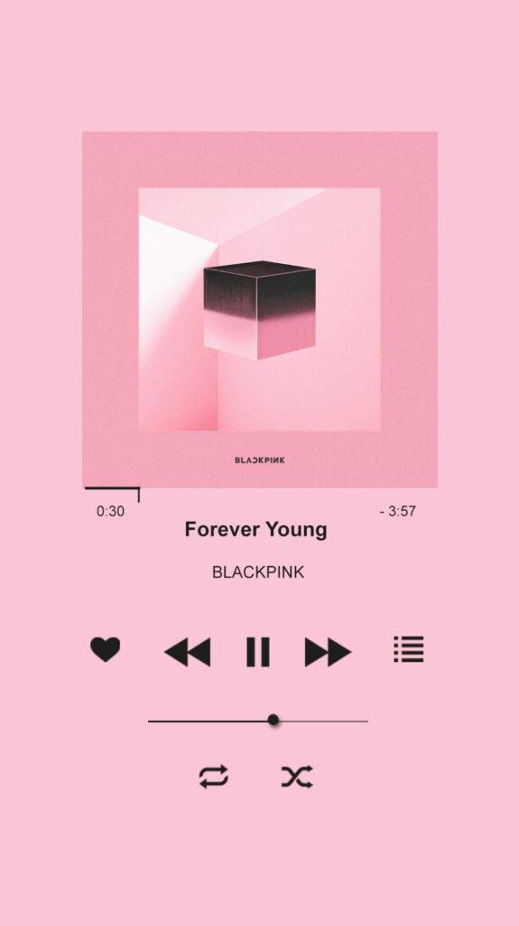 Minimalist BLACKPINK Wallpaper: Forever Young Music Player Aesthetic