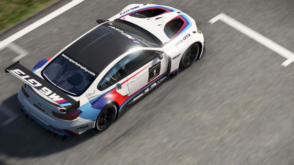 BMW M6 GT3 racing at high speed in Project Cars vibrant high definition wallpaper background