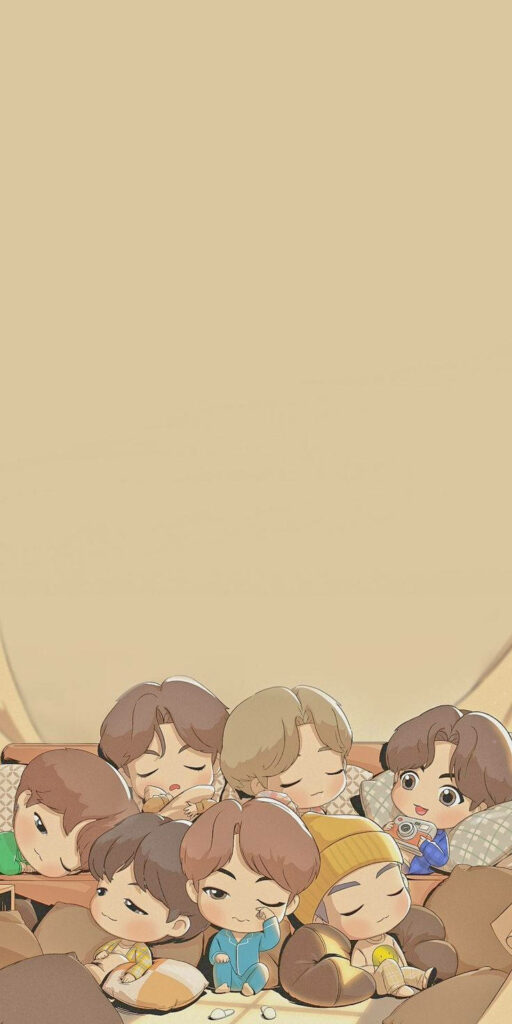 BTS Chibi Slumber Party: Dreamland Adventure! Wallpaper