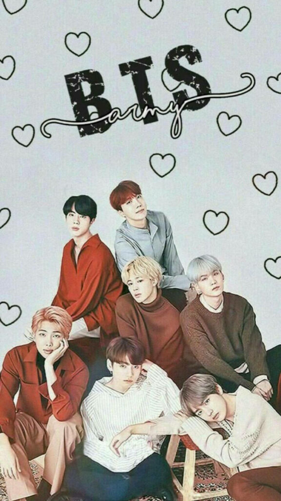 Heartfelt Harmony: BTS Unites with ARMY in Aesthetic Backdrop Wallpaper