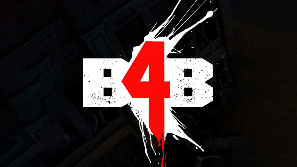 Back 4 Blood wallpaper with iconic logo and red number 4 on dark gritty background for gamers