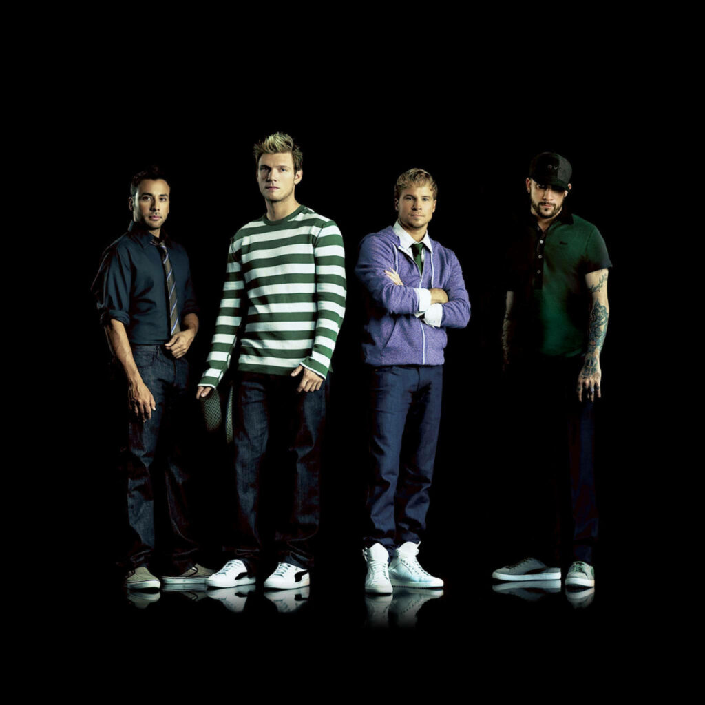 Backstreet Boys Nick Howie AJ Brian Kevin united dark background iconic style wallpaper