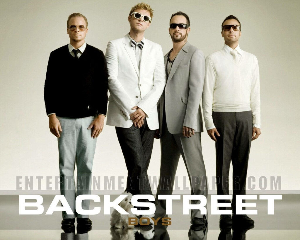 Backstreet Boys stylishly posed in modern studio with Nick Carter AJ McLean Howie Dorough Brian Littrell Kevin Richardson Wallpaper