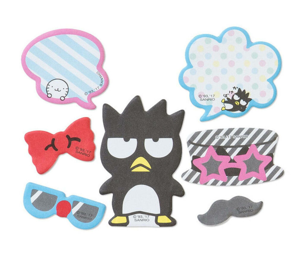 Badtz-Maru wallpaper with playful Sanrio stickers colorful speech bubbles and quirky glasses design