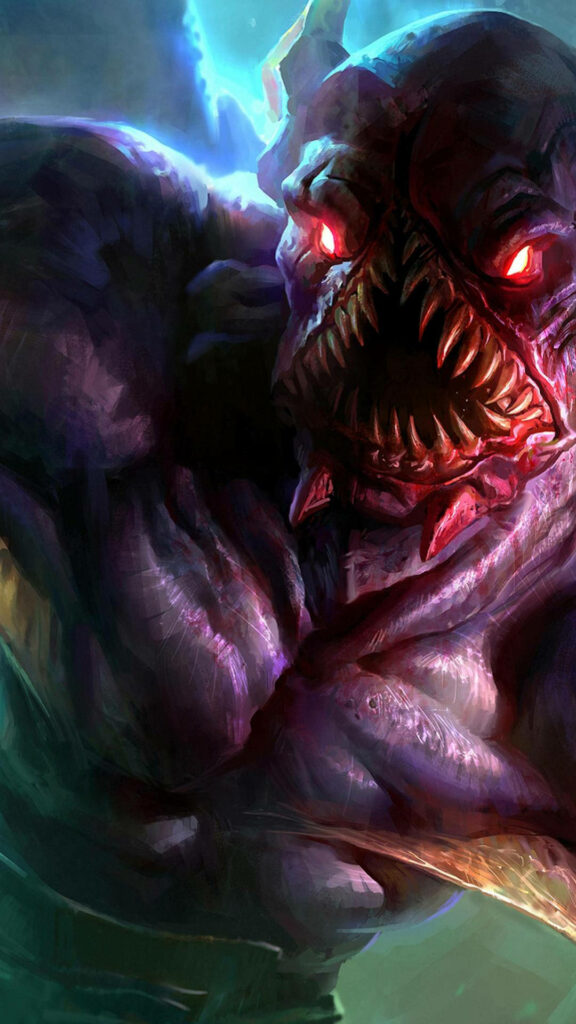 Fearsome Balanar: The Nocturnal Nightmare of Dota 2's Neon Realm Wallpaper