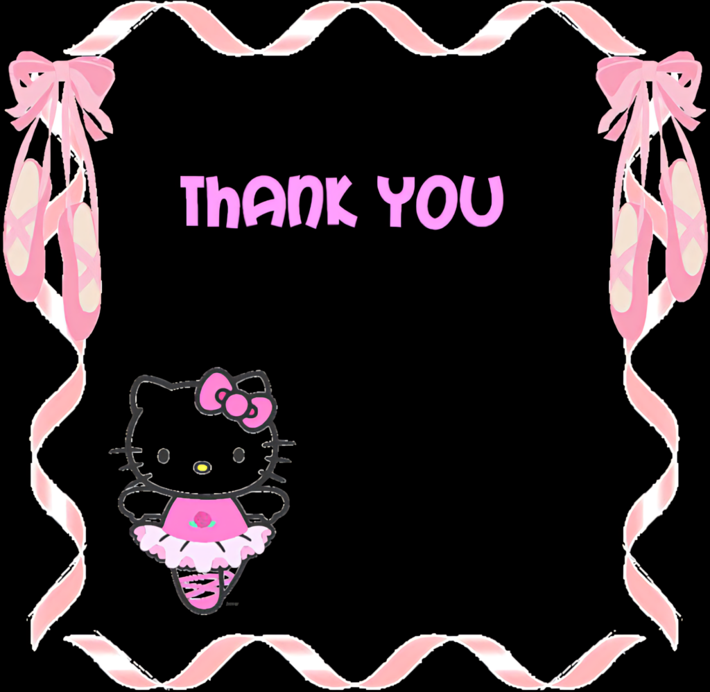 Ballet-Themed Wallpaper: Cute Tutu Design with Thank You Message