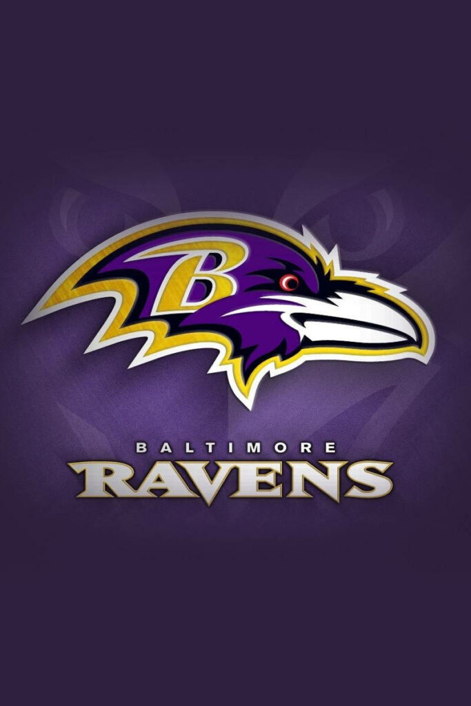 Baltimore Ravens logo wallpaper with vibrant purple background perfect for iPhone fans