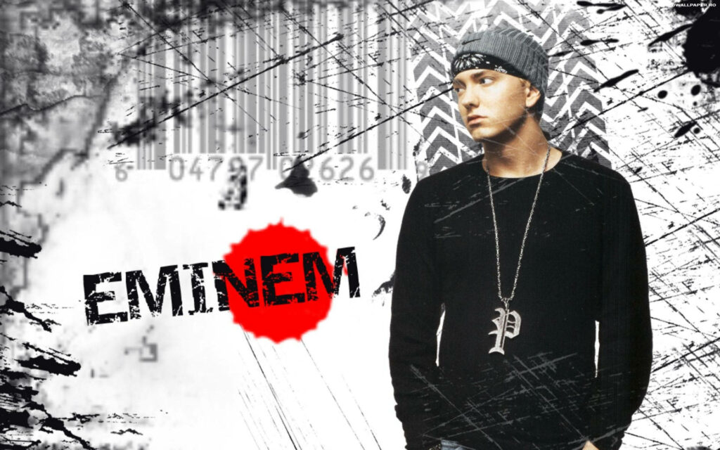 Barcode King: Eminem's Epic Blackout Wallpaper