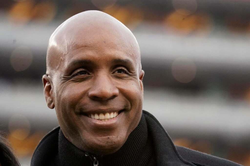 Barry Bonds smiling portrait wallpaper bright inspiring baseball legend background image