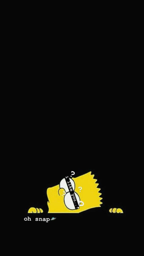 Confused Bart Simpson Wallpaper: Humorous Design Background