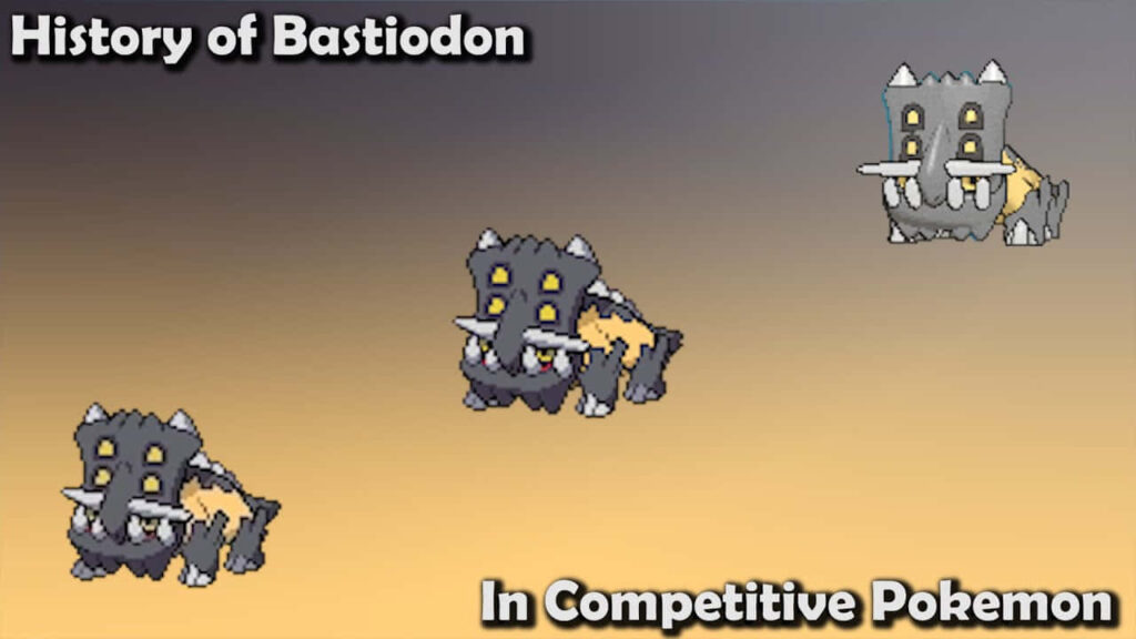 Bastiodon Battle Wallpaper - Intense Pokémon Stance & Gradient Background