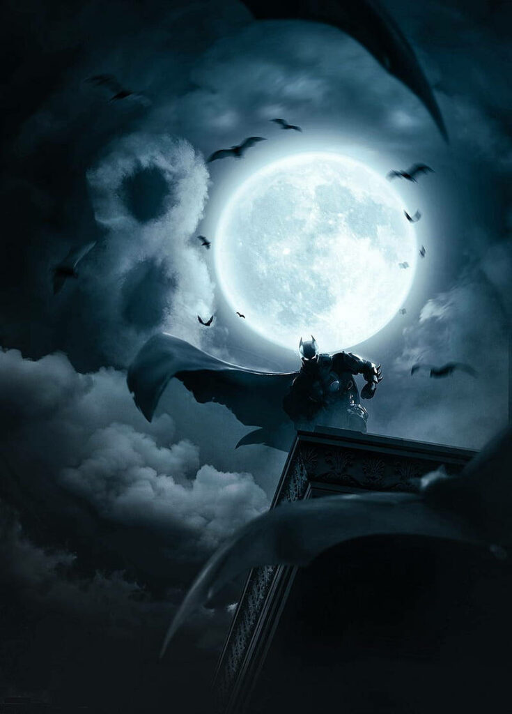 Batman Arkham Knight Wallpaper: Dramatic Moonlit Night Background