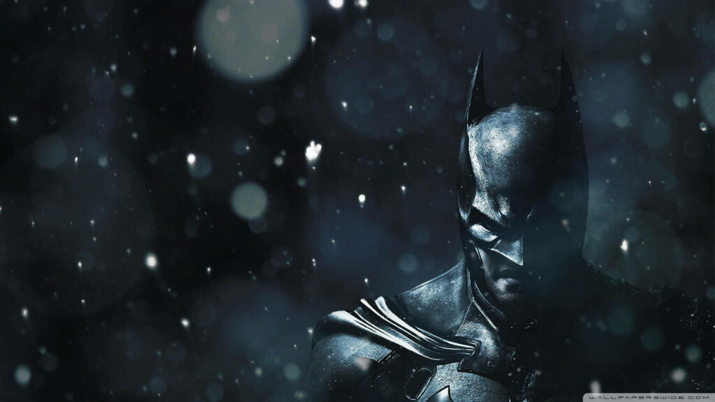 Dark Knight Rises Wallpaper: Batman in Snowy Solitude - Aesthetic