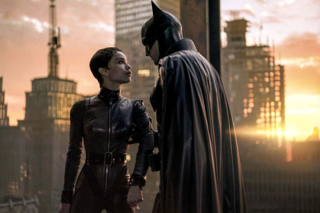 Batman Rooftop Wallpaper: Epic Gotham Sunset Scene