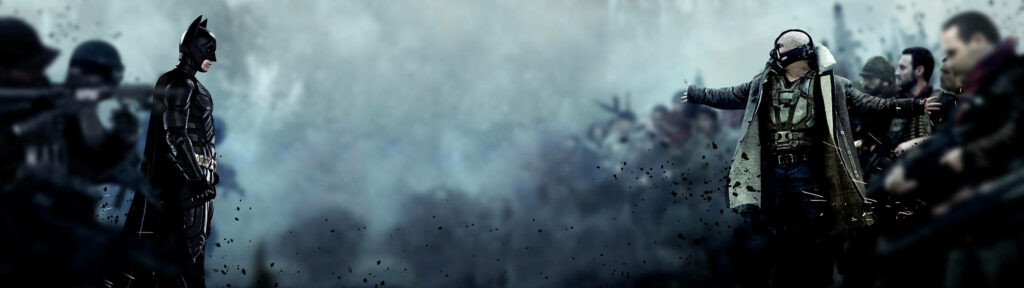 Epic Batman vs Bane Standoff: Intense Action Wallpaper Background