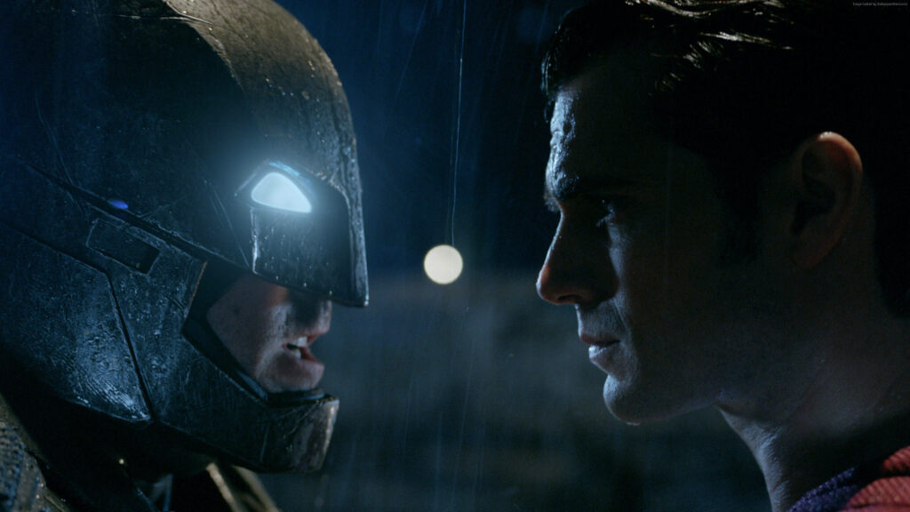 Batman and Superman intense face-to-face confrontation epic wallpaper from Dawn of Justice
