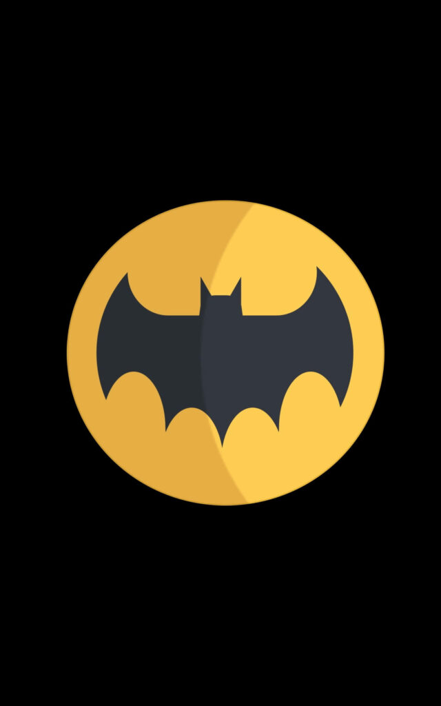 The Iconic Batman Logo: A Digital Artwork Embracing Pop Culture, Perfect as a Phone Wallpaper