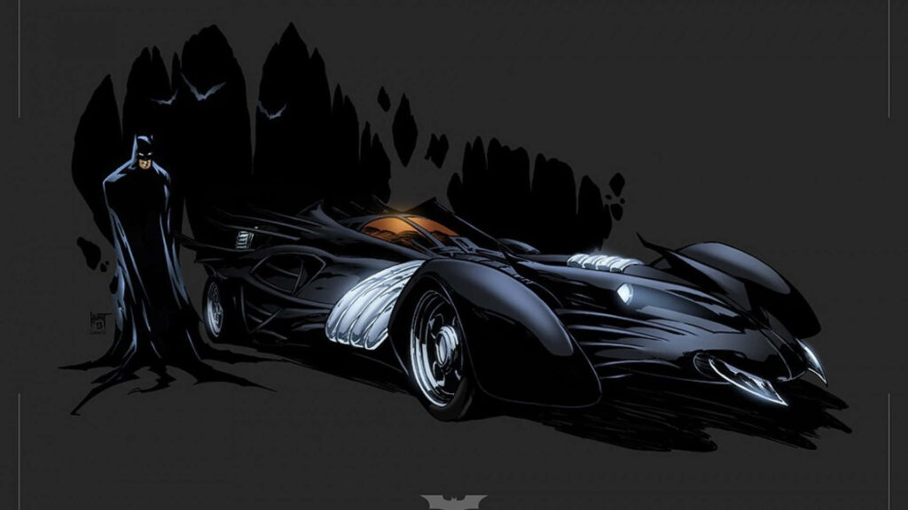 Batman's Legendary Batmobile as Your Power-packed Desktop Backdrop - Ready for Gotham City's Ultimate Heroic Quest! Wallpaper