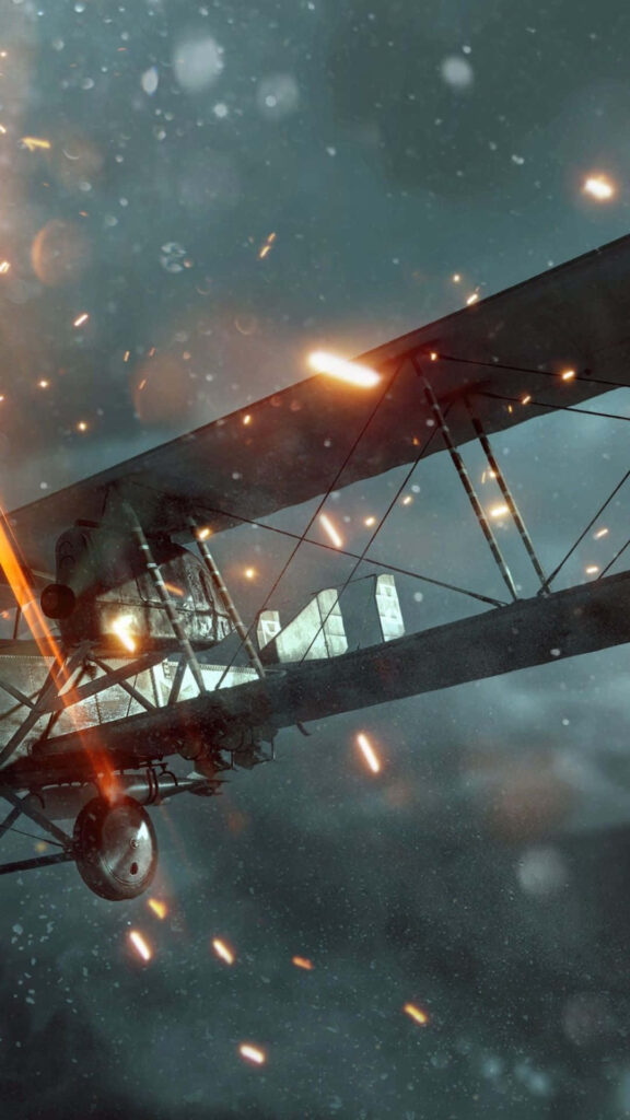 Skies of Fire: Captivating Battlefield 1 Scene Unfolding Amidst Aerial Chaos - Perfect Android Background Wallpaper