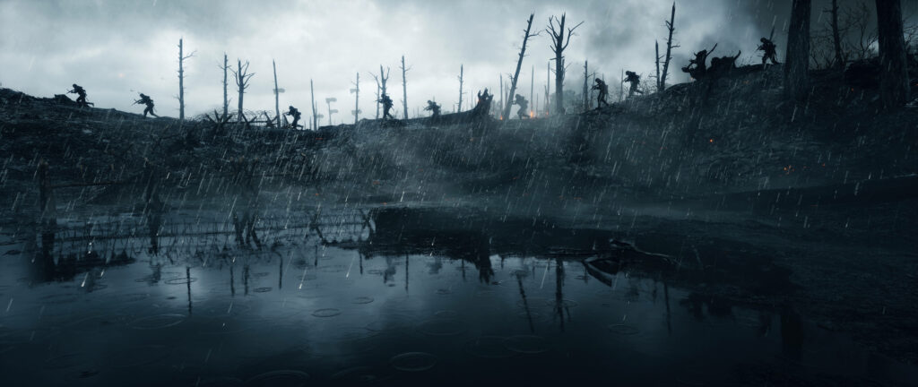 Explosive Battlefield Action: Passchendaele's War-Torn Chaos Unleashed in Battlefield 1 Apocalypse Game Wallpaper