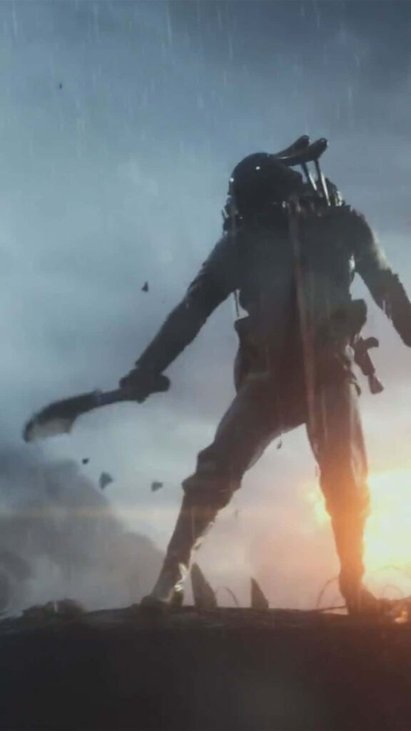 Savage Skirmish: Battlefield 1's Mighty Warrior with Cleaver Wallpaper