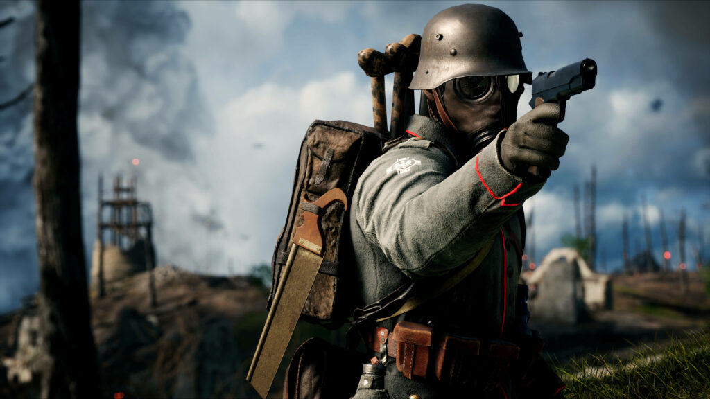Metal-clad Warrior of Battlefield 1: Thriving amidst Chaos in WWI's Digital Battlefield Wallpaper