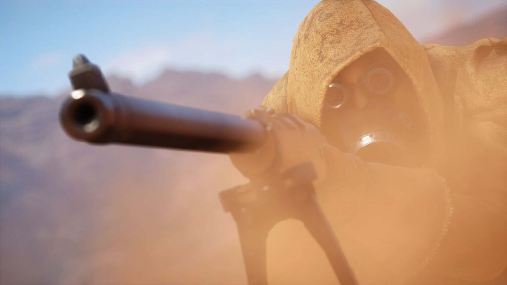 Battlefield 1's Majestic 1440p Scenic Sniper Scene in the Vast Desert Wallpaper