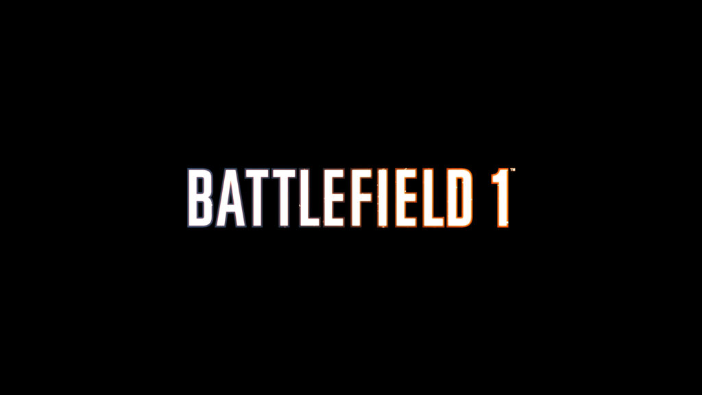 Battlefield 1 logo with stylized '1' on black background - video game design Wallpaper